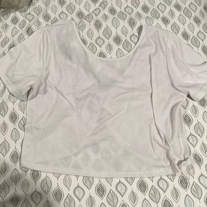 white crop top